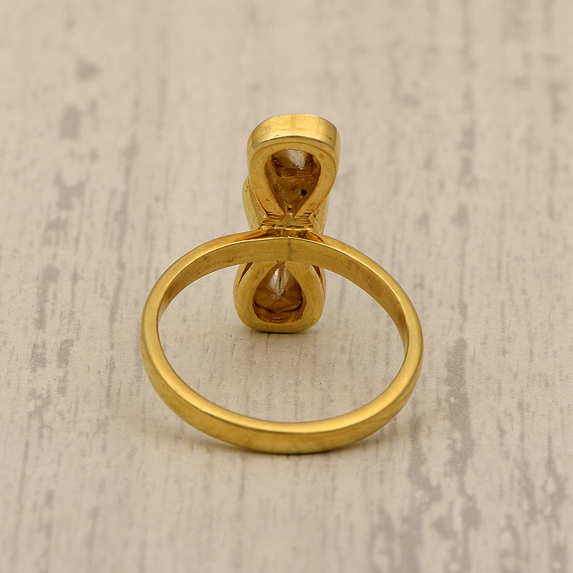 0.50 CTW Diamond Polki Pearl Ring