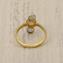 Load image into Gallery viewer, 0.50 CTW Diamond Polki Pearl Ring

