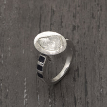 Load image into Gallery viewer, 0.70 CTW Diamond Polki Blue Enamel Ring
