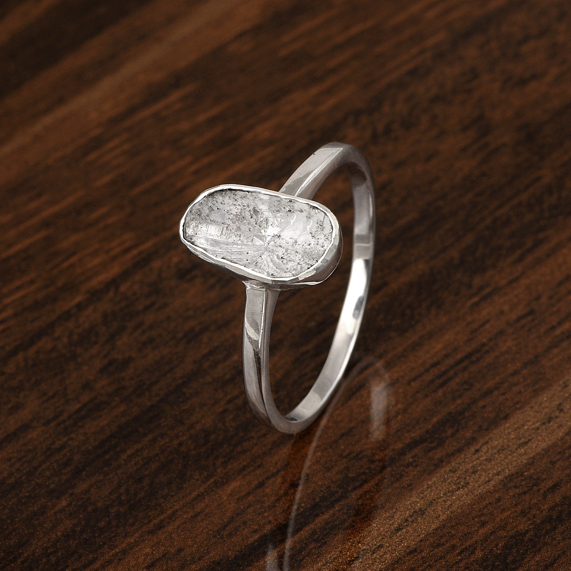 1.00 CTW Finest Natural Diamond Polki Solitaire Handmade Ring