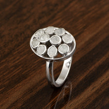 Load image into Gallery viewer, 1.80 CTW Natural Slice Polki Diamond Handmade Cocktail Ring 925 Sterling Silver

