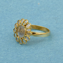 Load image into Gallery viewer, 2.50 CTW Diamond Polki Floral Ring
