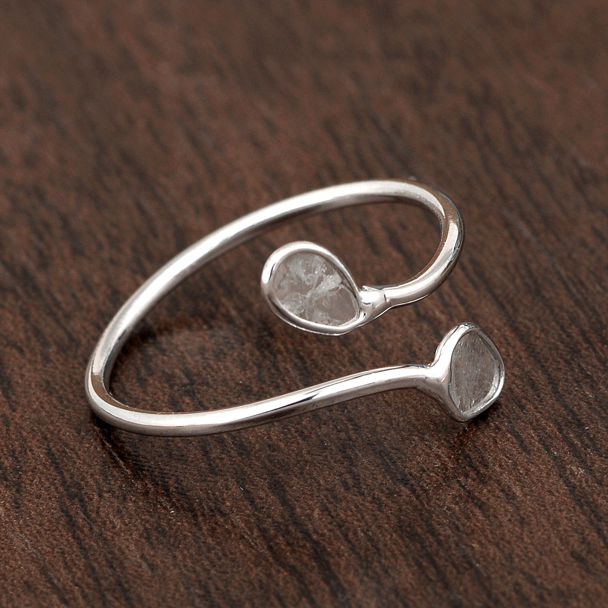 0.20 CTW Natural Diamond Polki Minimal Ring