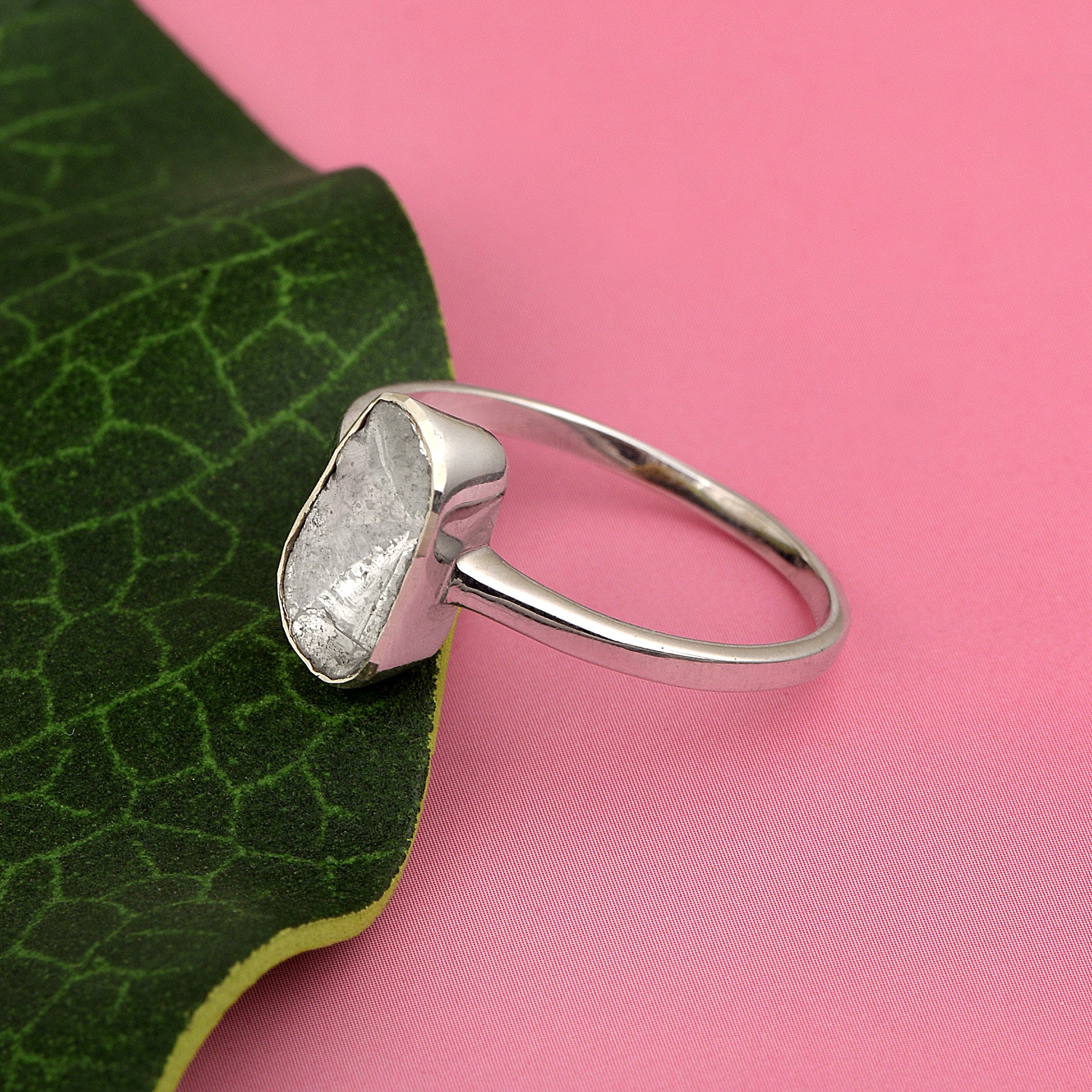 1.00 CTW Finest Natural Diamond Polki Solitaire Handmade Ring