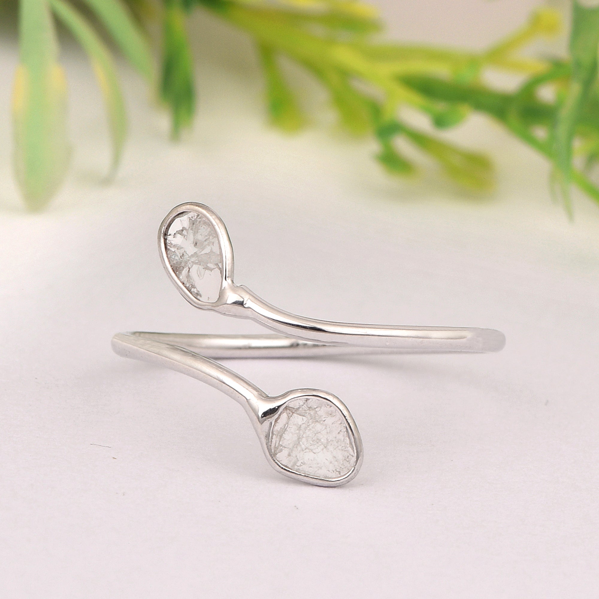 0.20 CTW Natural Diamond Polki Minimal Ring