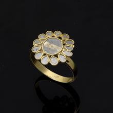 Load image into Gallery viewer, 2.50 CTW Diamond Polki Floral Ring
