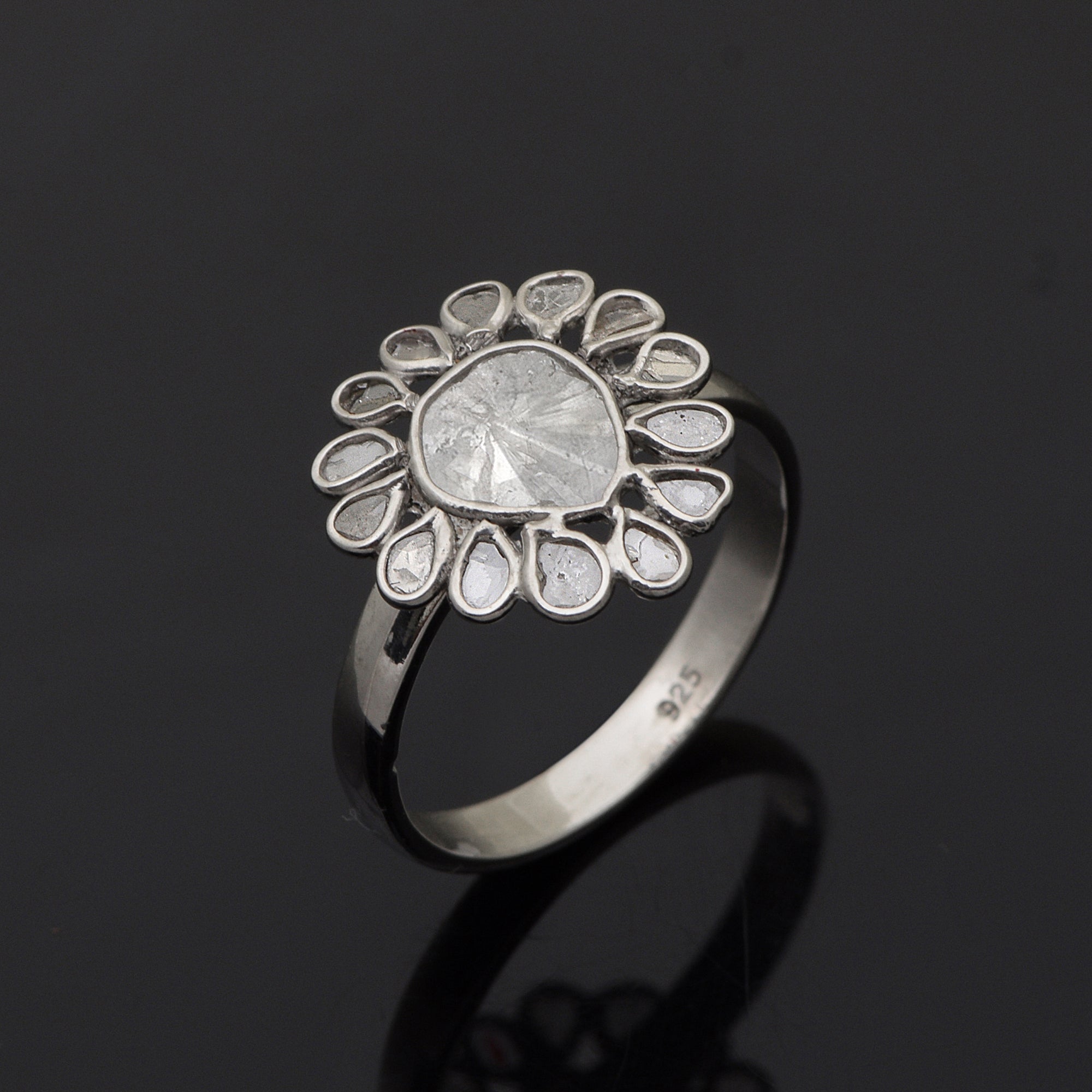 2.50 CTW Diamond Polki Ring