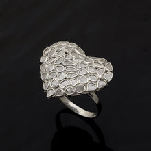 Load image into Gallery viewer, 3 CTW Diamond Polki Heart Ring
