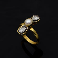 Load image into Gallery viewer, 0.50 CTW Diamond Polki Pearl Ring
