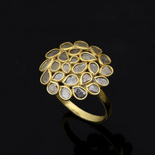 Load image into Gallery viewer, 2 CTW Diamond Polki Cluster Ring
