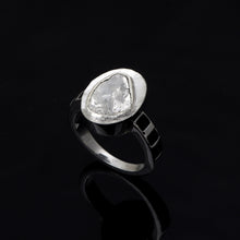 Load image into Gallery viewer, 0.70 CTW Diamond Polki Blue Enamel Ring
