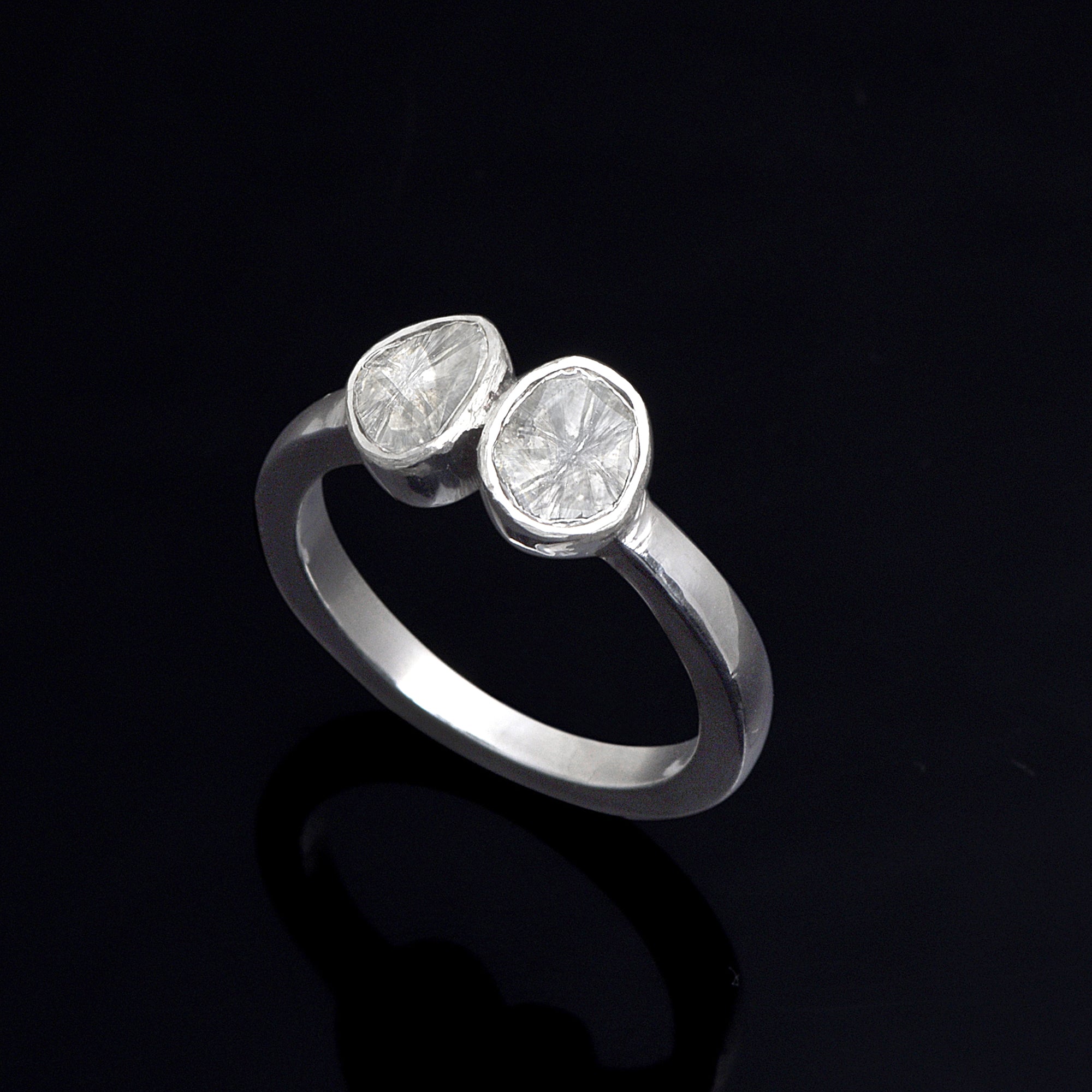 0.55 CTW Diamond Polki Solitaire Ring
