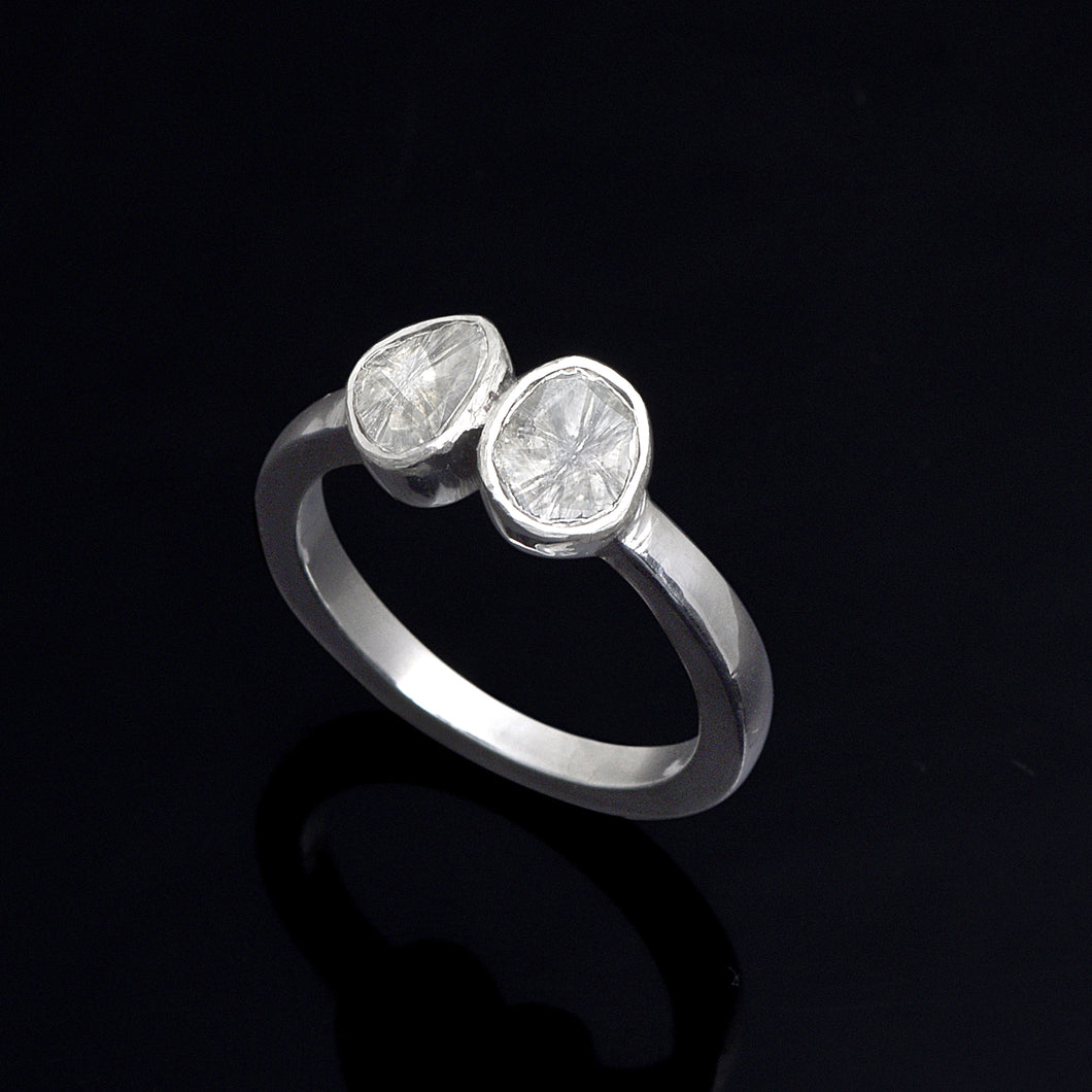 0.55 CTW Diamond Polki Solitaire Ring
