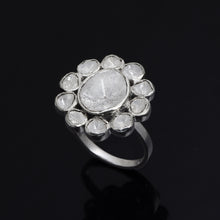Load image into Gallery viewer, 1.80 CTW Diamond Polki Traditional Floral Ring
