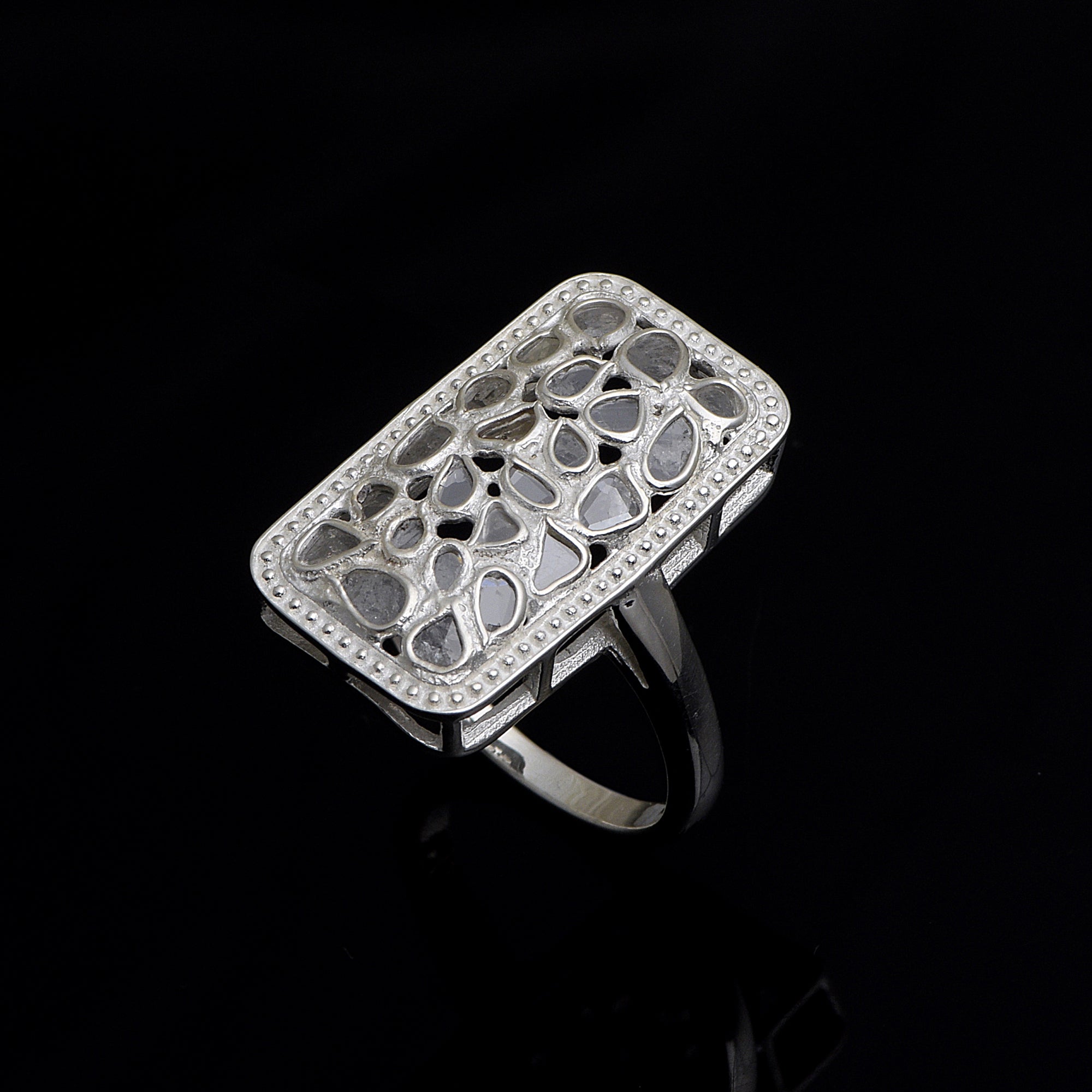 1.10 CTW Diamond Polki Ring
