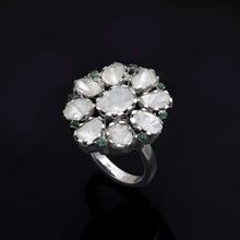 Load image into Gallery viewer, 2.50 CTW Diamond Polki Emerald Ring
