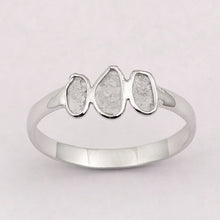 Load image into Gallery viewer, 0.35 CTW Natural Diamond Polki Three Stone Minimal Ring

