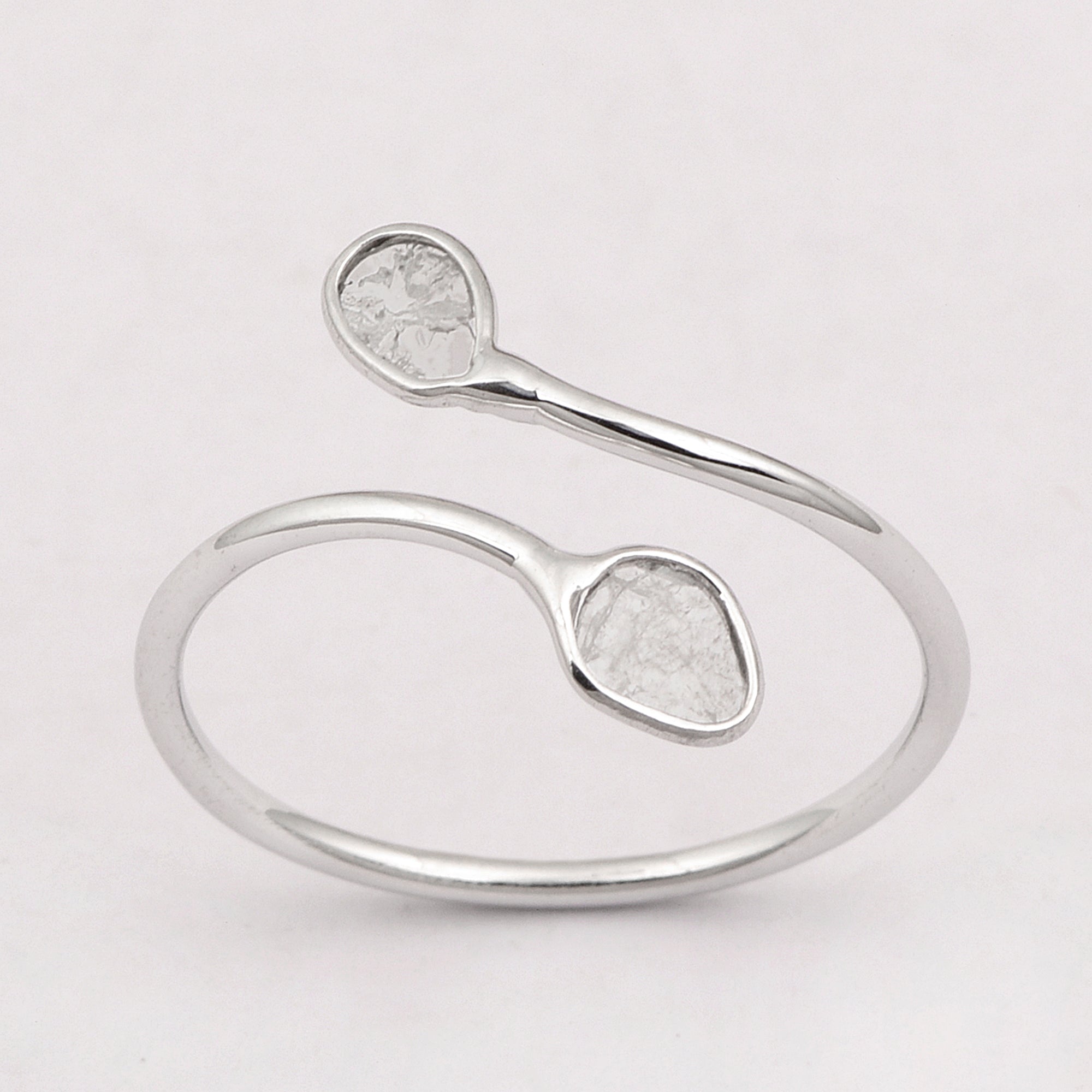 0.20 CTW Natural Diamond Polki Minimal Ring