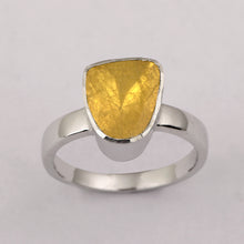 Load image into Gallery viewer, 0.50 CTW Natural Sparkling Yellow Diamond Polki Solitaire Handmade Women Ring
