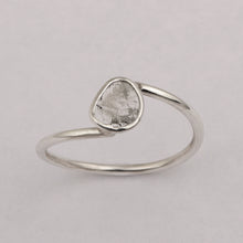 Load image into Gallery viewer, 0.25 CTW Natural Slice Diamond Polki Tiny Ring 925 Sterling Silver
