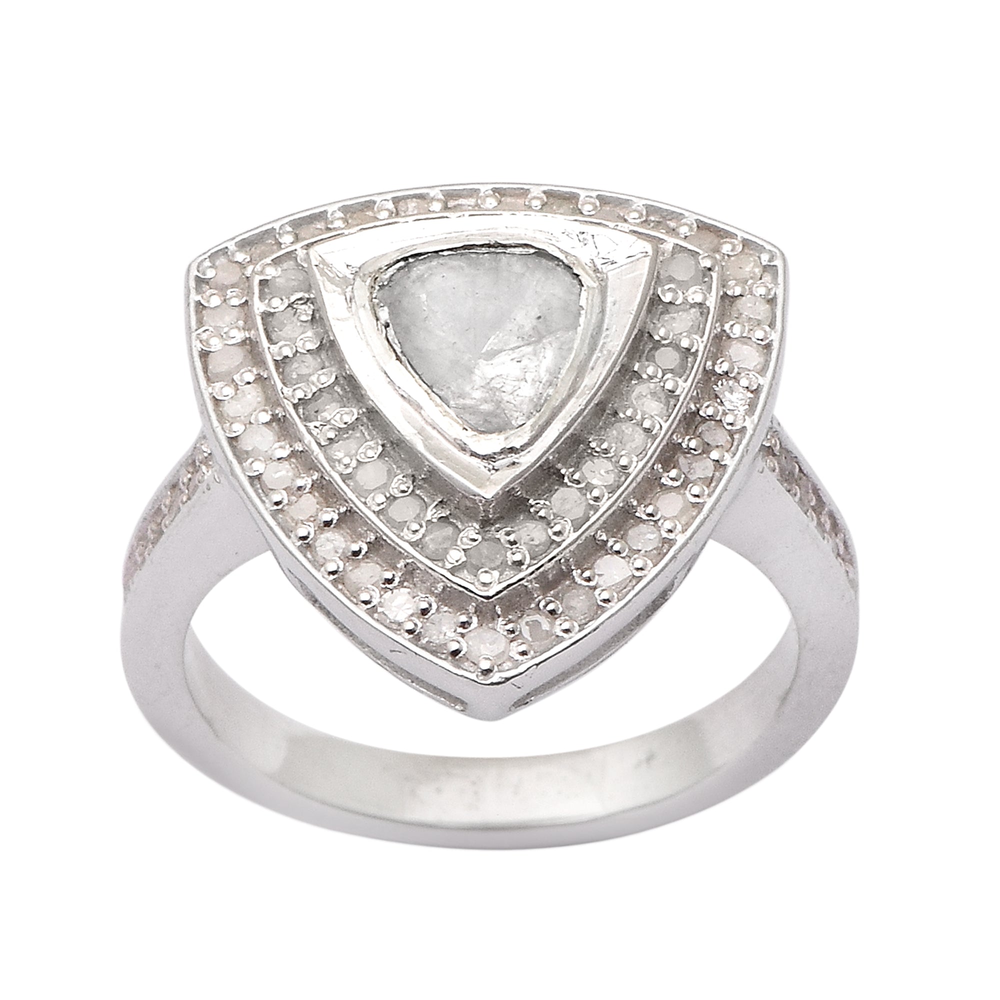 0.35 CTW Diamond Polki Solitaire Ring