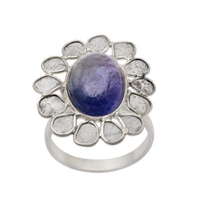 Load image into Gallery viewer, 2.50 CTW Diamond Polki Tanzanite Ring
