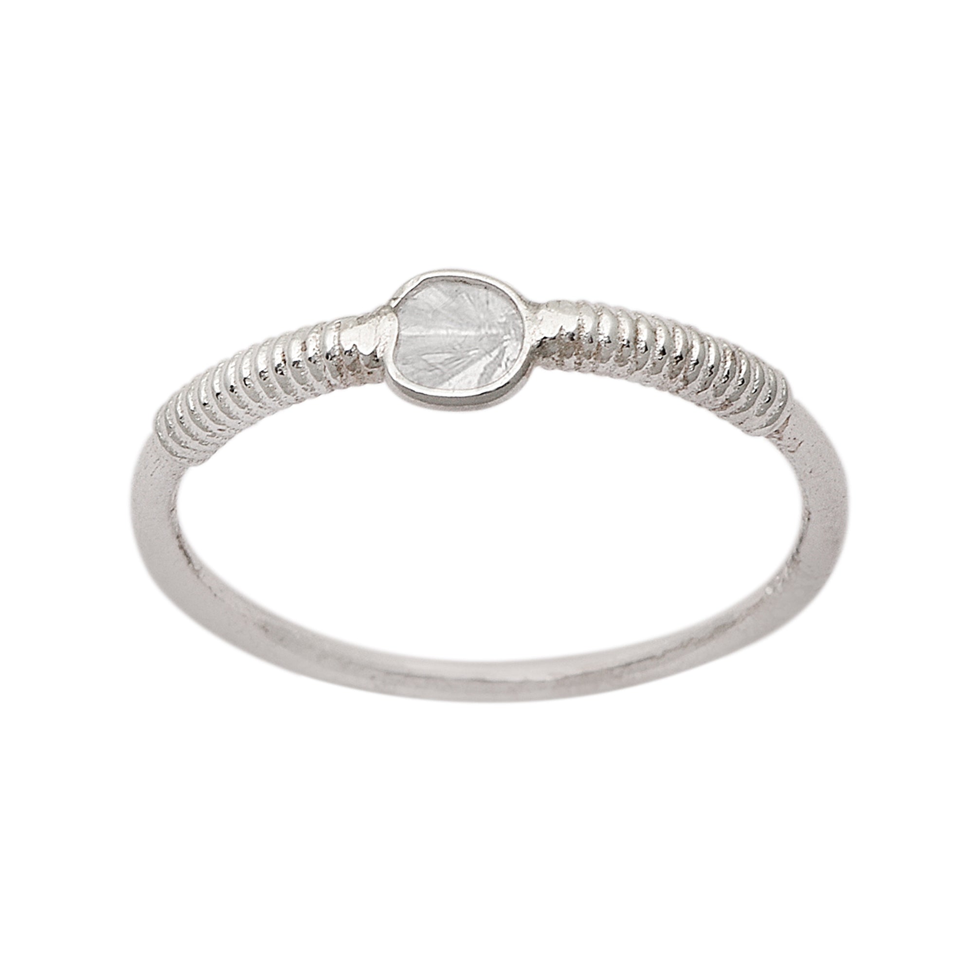 0.20 CTW Diamond Polki Tiny Stackable Ring
