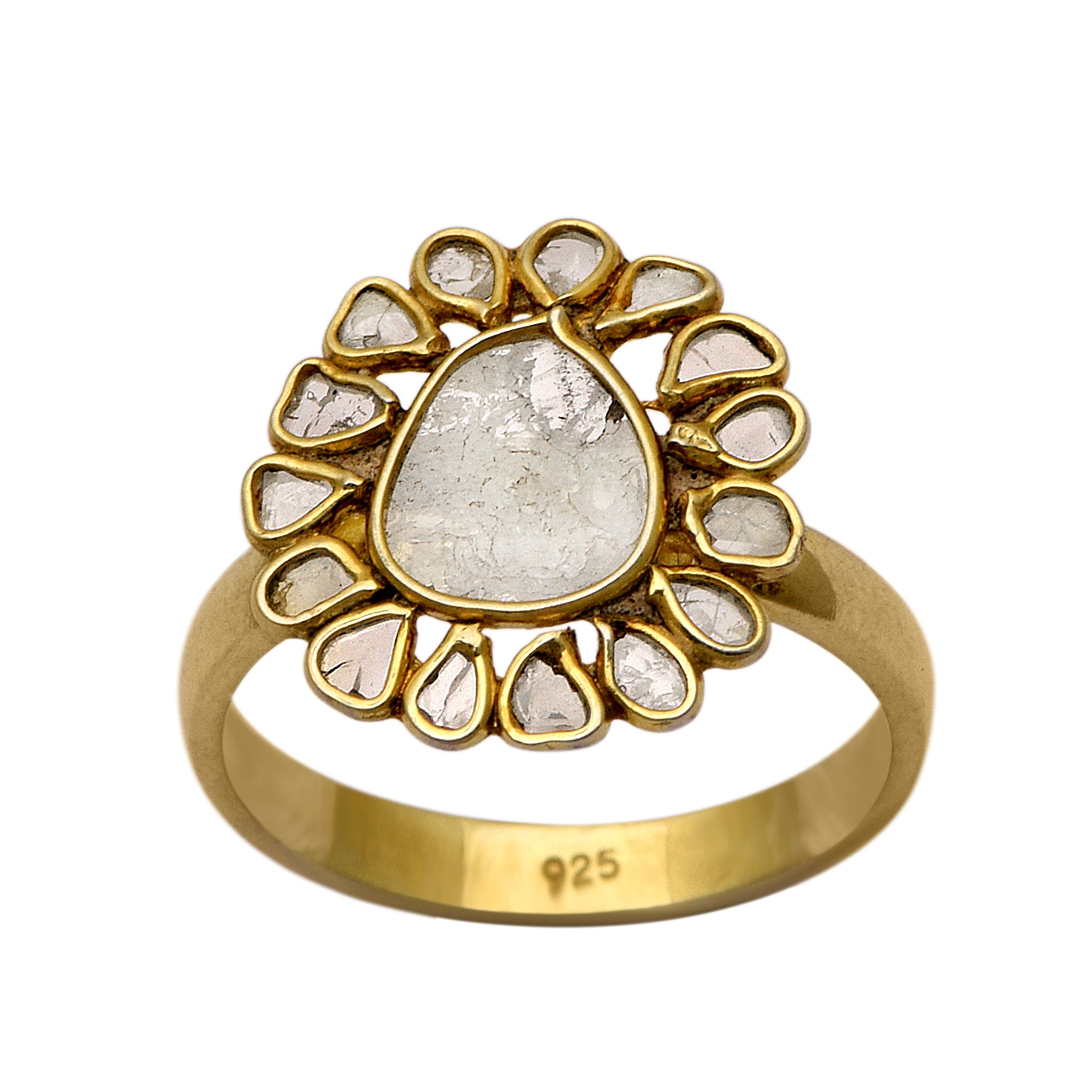 2.50 CTW Diamond Polki Ring