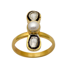 Load image into Gallery viewer, 0.50 CTW Diamond Polki Pearl Ring
