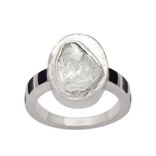 Load image into Gallery viewer, 0.70 CTW Diamond Polki Blue Enamel Ring
