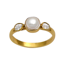 Load image into Gallery viewer, 0.30 CTW Diamond Polki Pearl Ring
