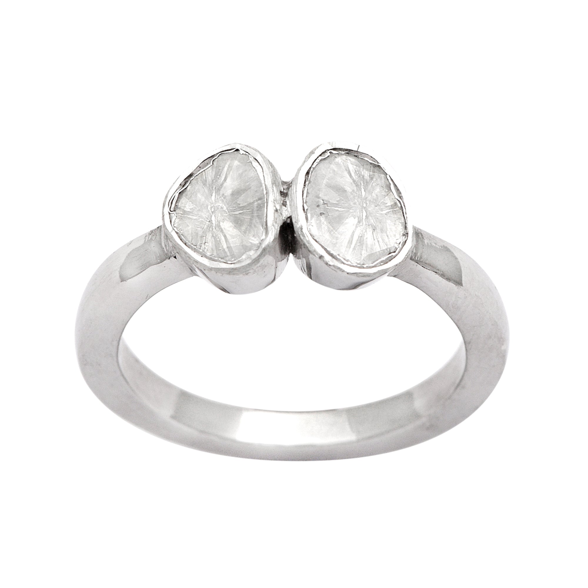 0.55 CTW Diamond Polki Solitaire Ring