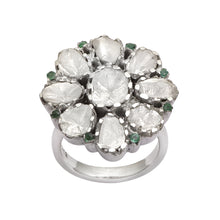 Load image into Gallery viewer, 2.50 CTW Diamond Polki Emerald Ring
