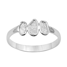 Load image into Gallery viewer, 0.35 CTW Natural Diamond Polki Three Stone Minimal Ring
