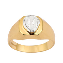 Load image into Gallery viewer, 0.50 CTW Natural Diamond Polki Men Solitaire Ring 925 Sterling Silver
