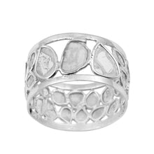 Load image into Gallery viewer, 1.60 CTW Natural Diamond Polki Eternity Ring 925 Sterling Silver
