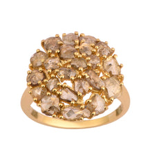 Load image into Gallery viewer, 3.00 Ctw Rose Cut Champagne Diamond 925 Sterling Silver Ring
