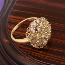 Load image into Gallery viewer, 3.00 Ctw Rose Cut Champagne Diamond 925 Sterling Silver Ring
