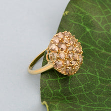 Load image into Gallery viewer, 3.00 Ctw Rose Cut Champagne Diamond 925 Sterling Silver Ring
