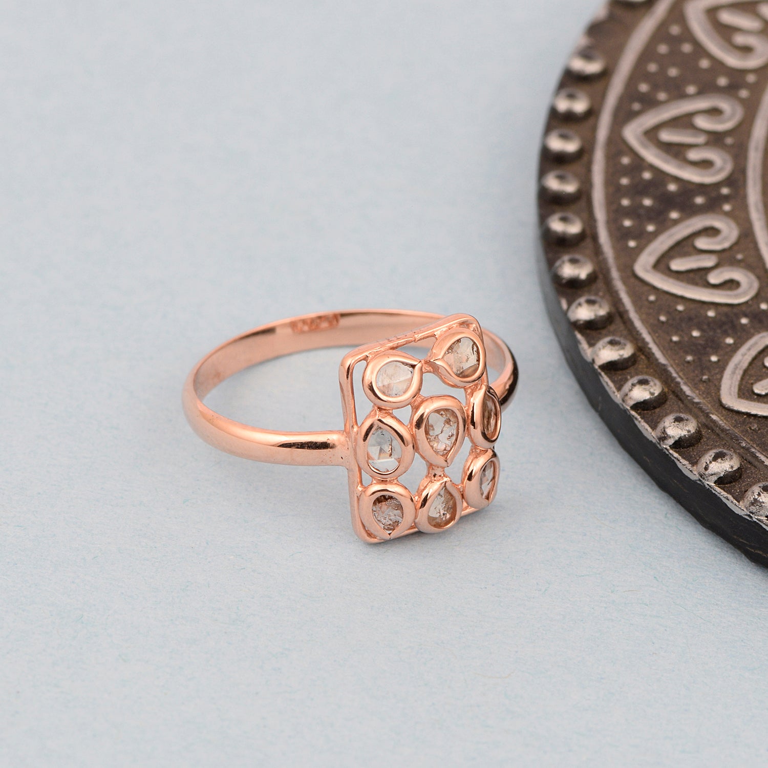 Rose Cut Diamond Ring