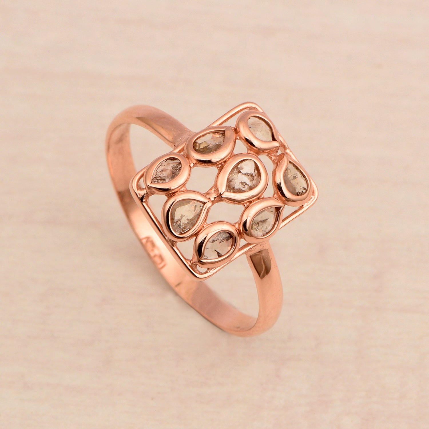 Rose Cut Diamond Ring