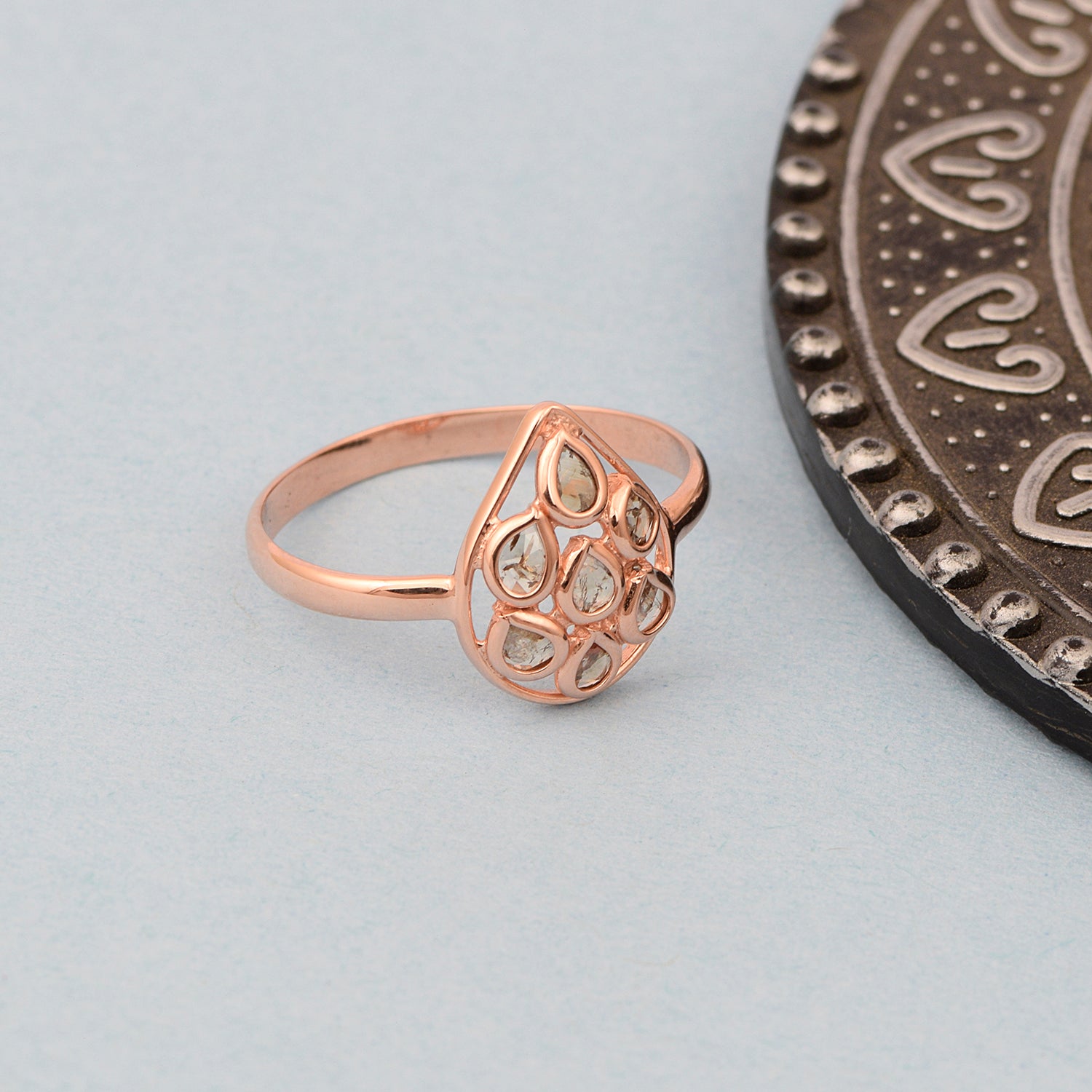 Rose Cut Diamond Ring