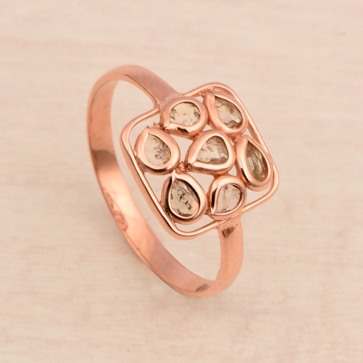 Rose Cut Diamond Ring