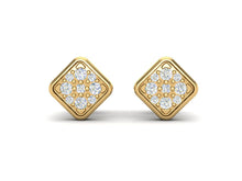 Load image into Gallery viewer, White Diamond 0.18 Ctw Square Shape 925 Sterling Silver Earring
