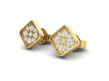 Load image into Gallery viewer, White Diamond 0.18 Ctw Square Shape 925 Sterling Silver Earring
