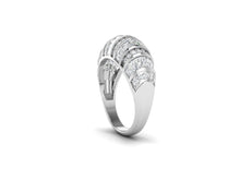 Load image into Gallery viewer, White Diamond 1.50 Ctw 925 Sterling Silver Cluster Ring
