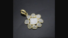 Load and play video in Gallery viewer, 2.0 CTW Diamond Polki Floral Pendant
