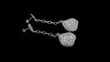 Load and play video in Gallery viewer, 6.25 CTW Diamond Polki Long Dangle Chain Earrings
