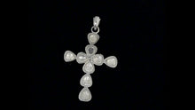 Load and play video in Gallery viewer, 1.25 CTW Diamond Polki Cross Pendant

