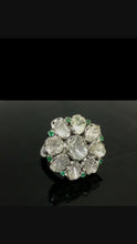 Load and play video in Gallery viewer, 2.50 CTW Diamond Polki Emerald Ring
